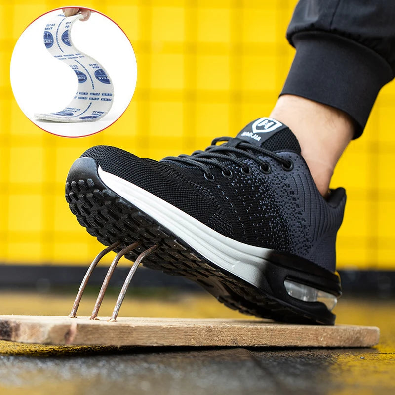 Unisex Arbeidssko Stålhette Kevlar Anti-Punksjon Gummisåle 2