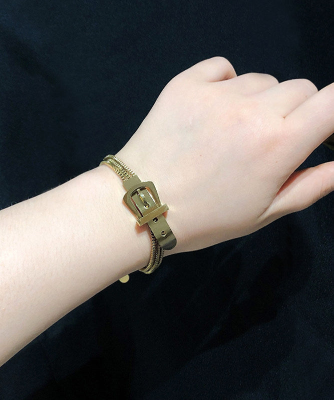 Unisex Armbånd med Overgild Spenne Stylish Design 1