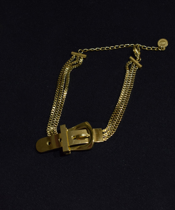 Unisex Armbånd med Overgild Spenne Stylish Design 3