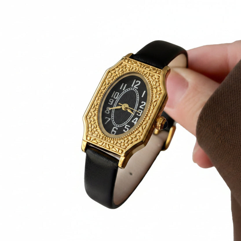 Unisex Armbåndsur Retro Stil Med Firkantet Blomstermotiv 0