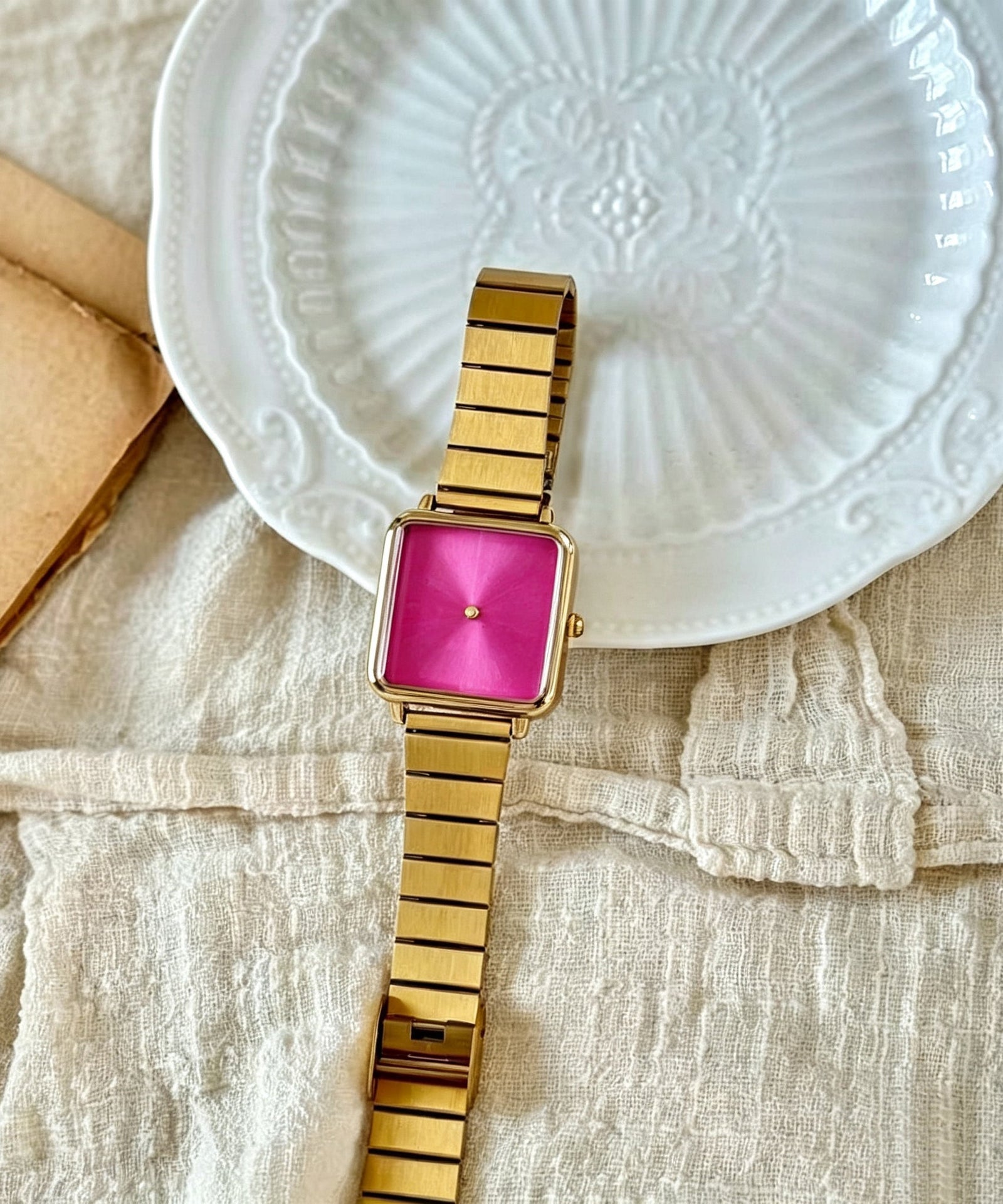 Unisex Armbåndsur med Metall- og Bambusledd 1