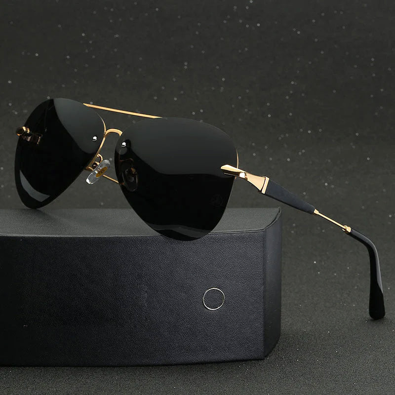 Unisex Aviator Solbriller med Dobbeltbro 0