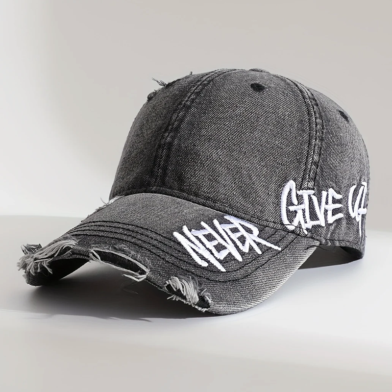 Unisex Baseballcaps med Dristig Broderi 1