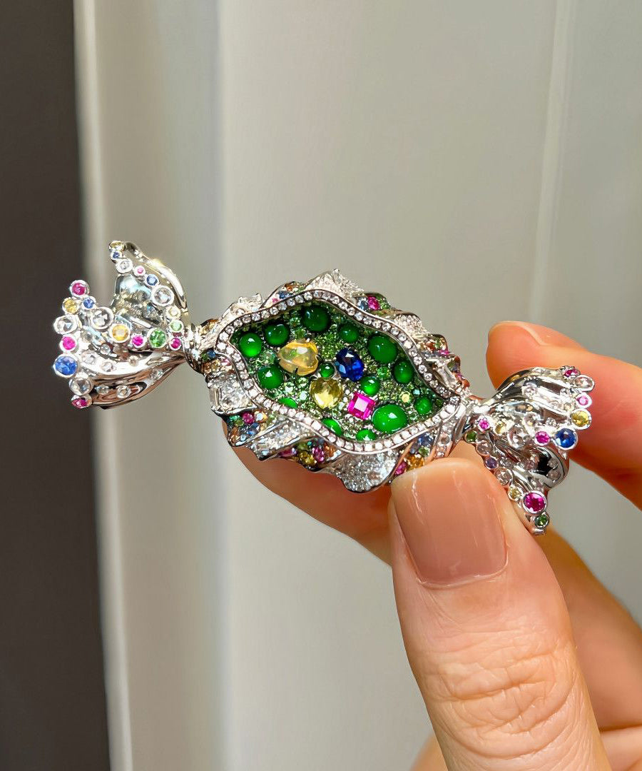 Unisex Brosje med Grønn Legering og Zircon Detaljer 3
