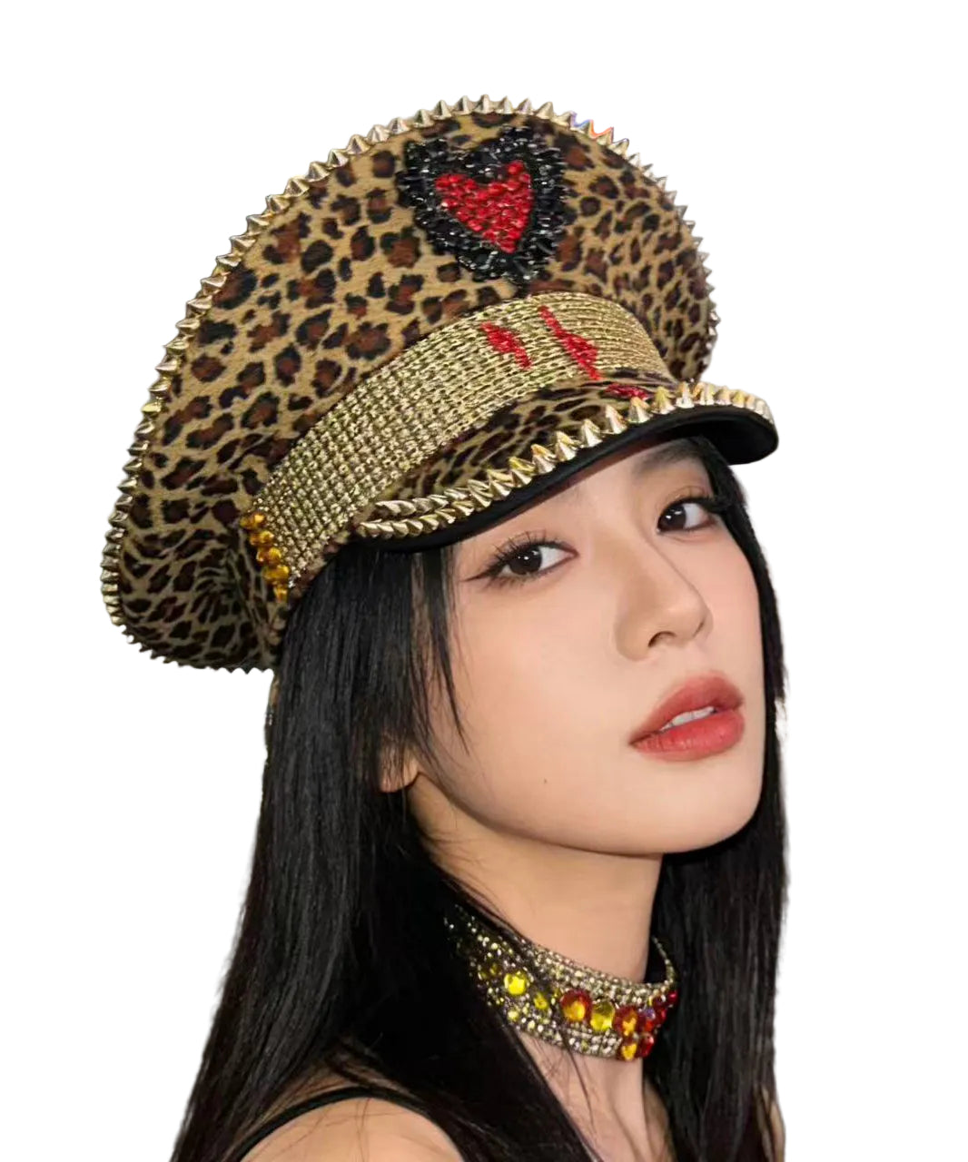 Unisex Flatbremmet Hatt med Leopardmønster 0