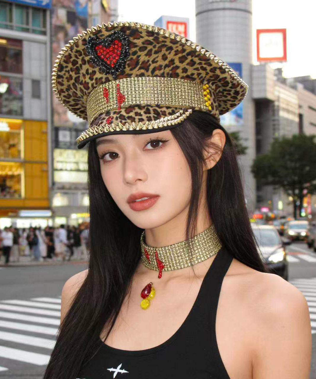 Unisex Flatbremmet Hatt med Leopardmønster 2