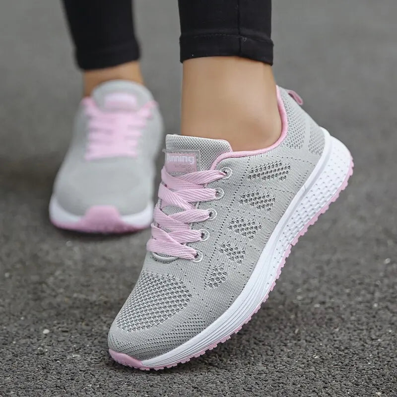 Unisex Fritidssko Pustende Mesh Flate Sneakers 1