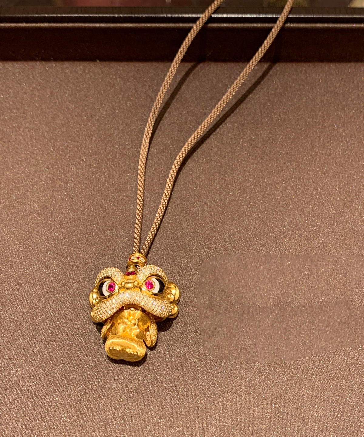 Unisex Halskjede med Vintage Lion Dance Design 3