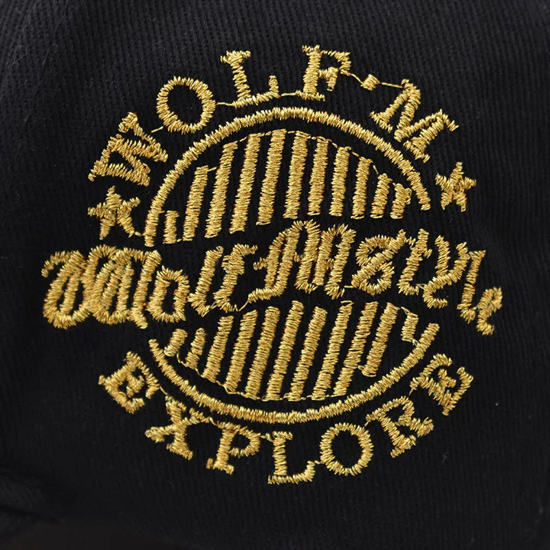 Unisex Justerbar Cap med Ulvesymbol 7