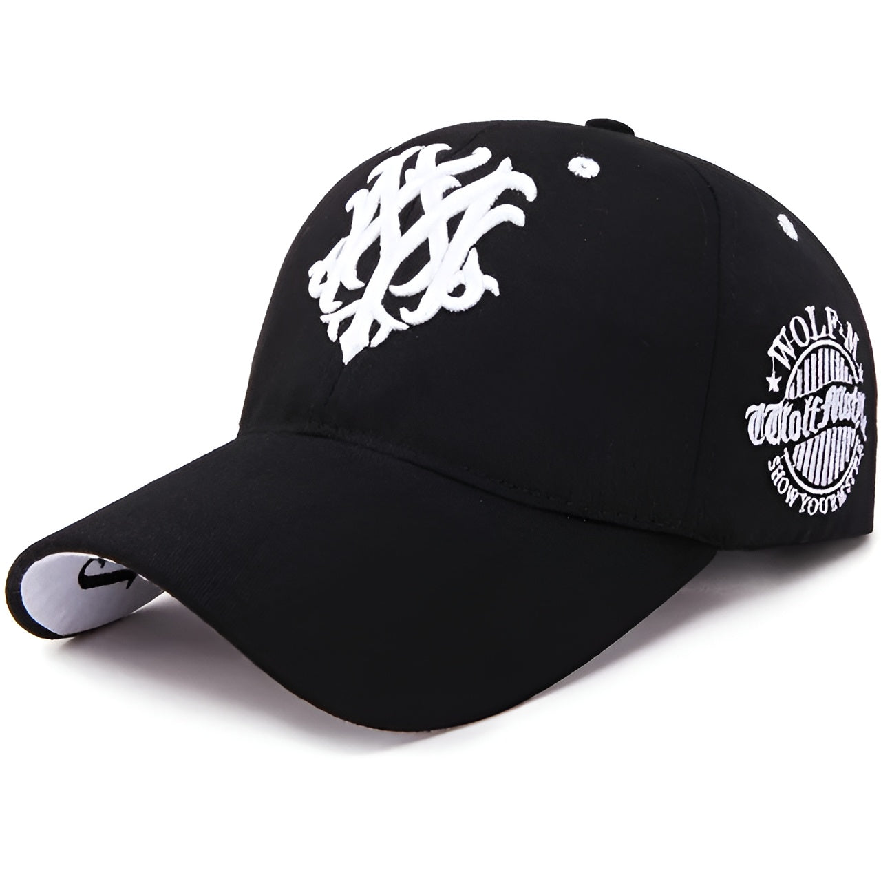 Unisex Justerbar Cap med Ulvesymbol 8
