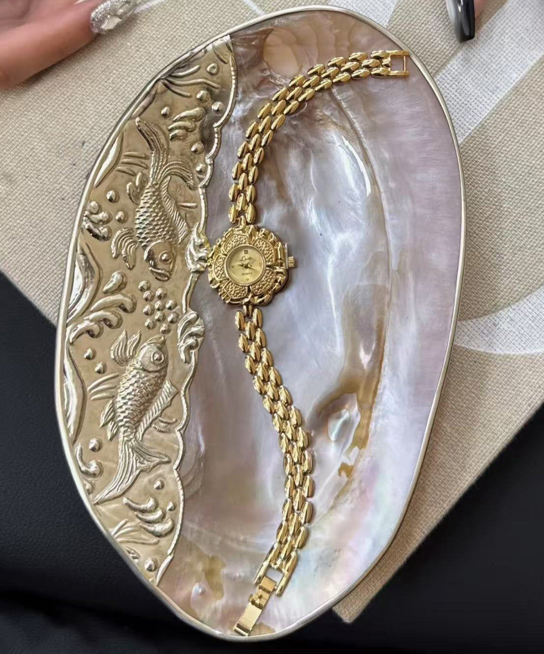 Unisex Klokke med Metallkjede Originalt Design 2