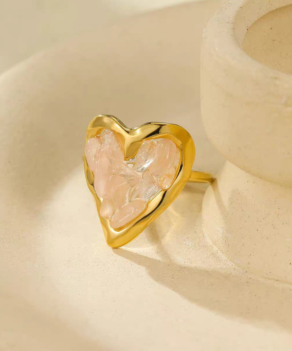 Unisex Krystallring i Kobberlegering Håndlaget 2