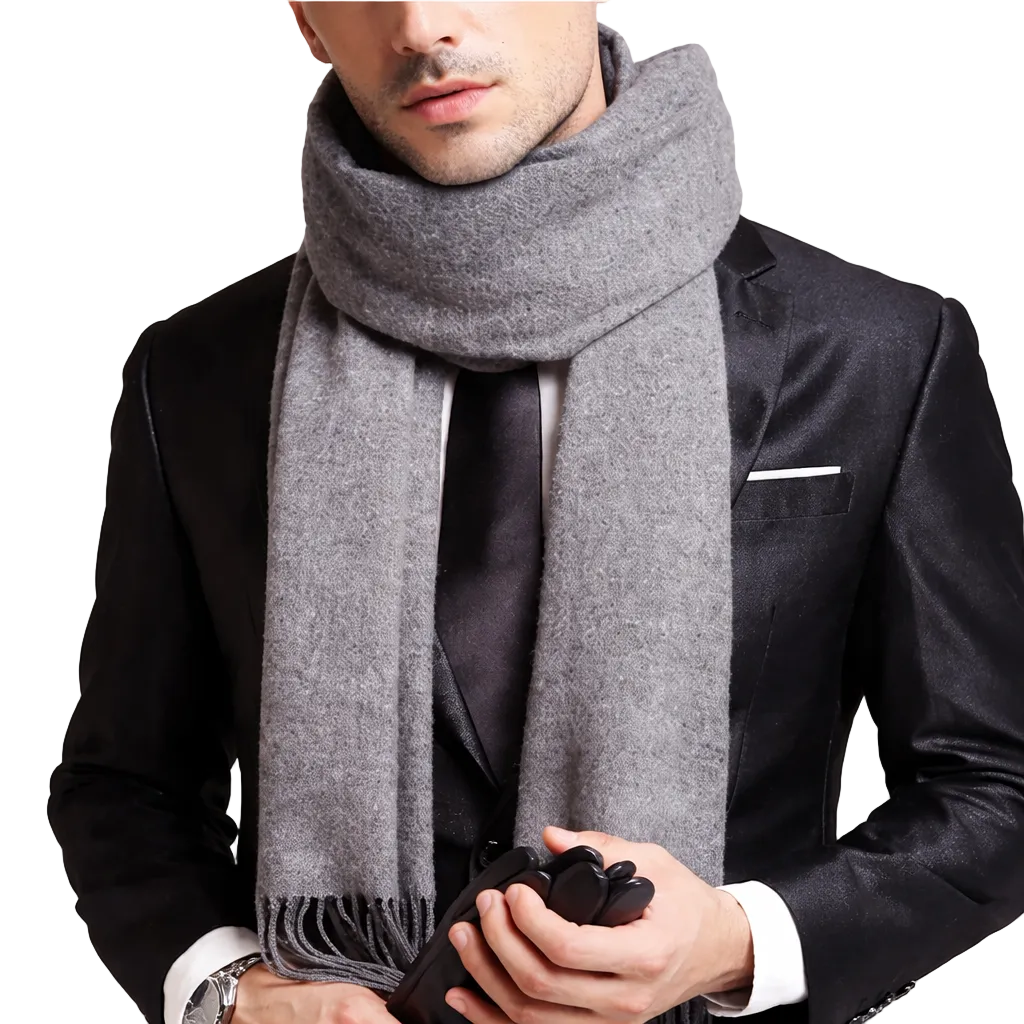 Unisex Langt Skjerf med Frynser Moderne Stil 0