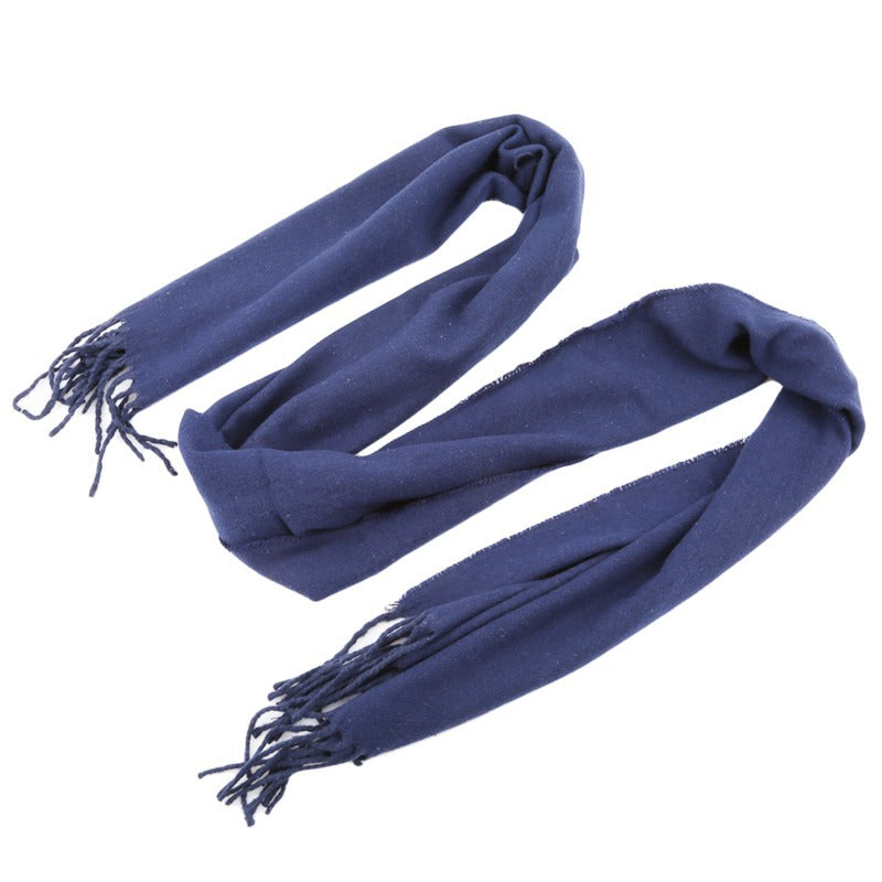 Unisex Langt Skjerf med Frynser Moderne Stil 3