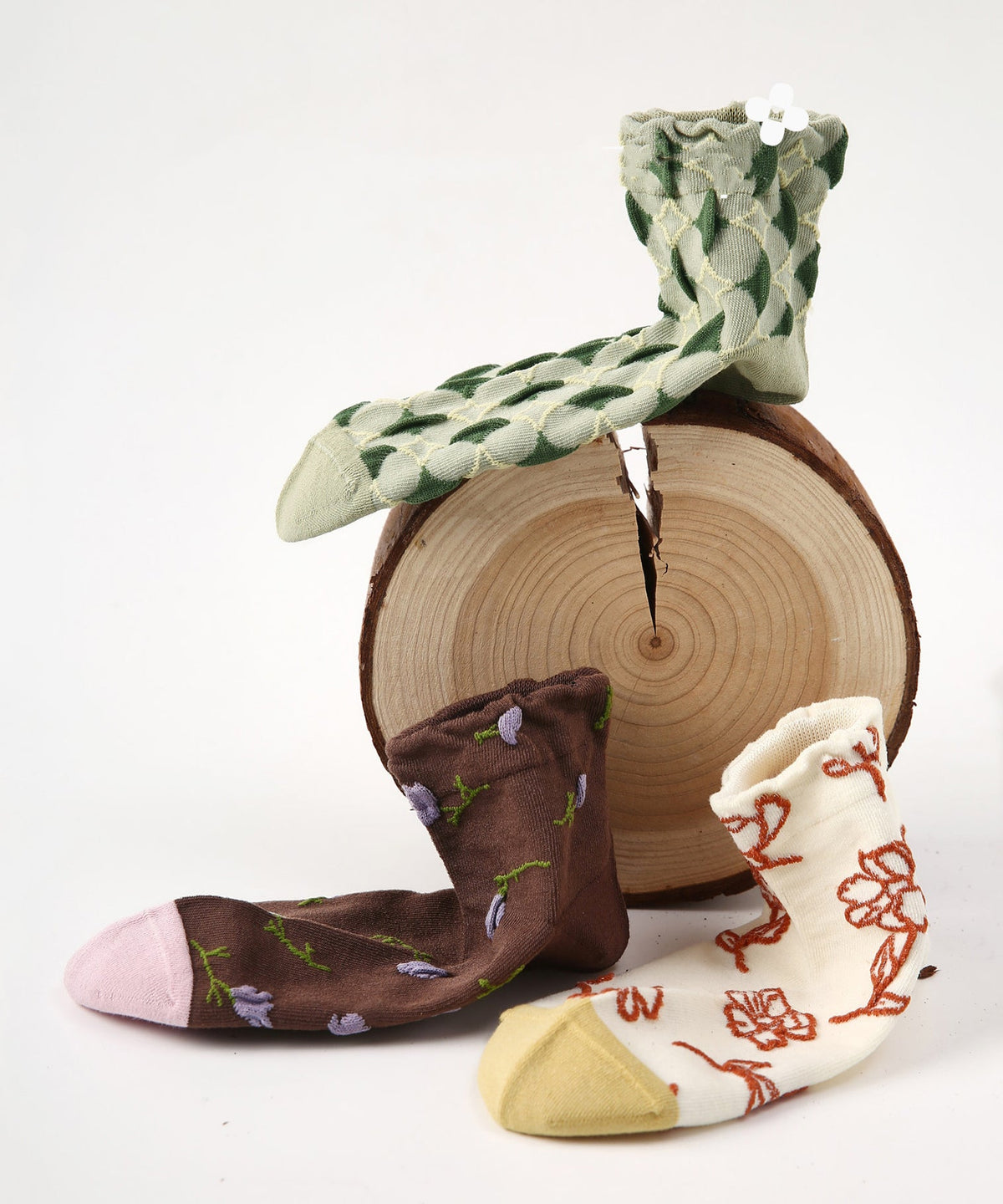Unisex Lavskårne Sokker med Jacquard Design 3