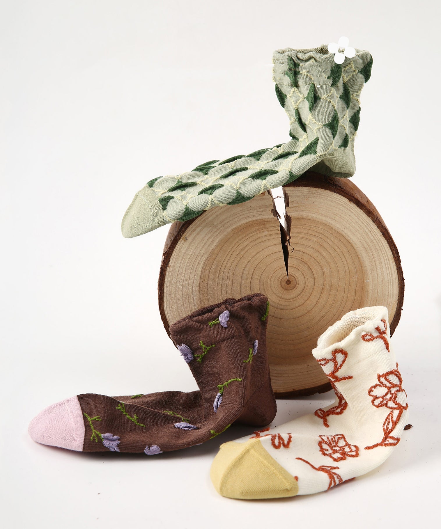 Unisex Lavskårne Sokker med Jacquard Design 3