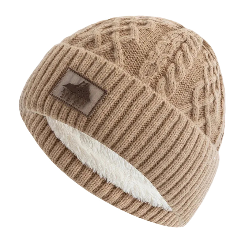 Unisex Lue med Fold-over Mansjett Strikket 0