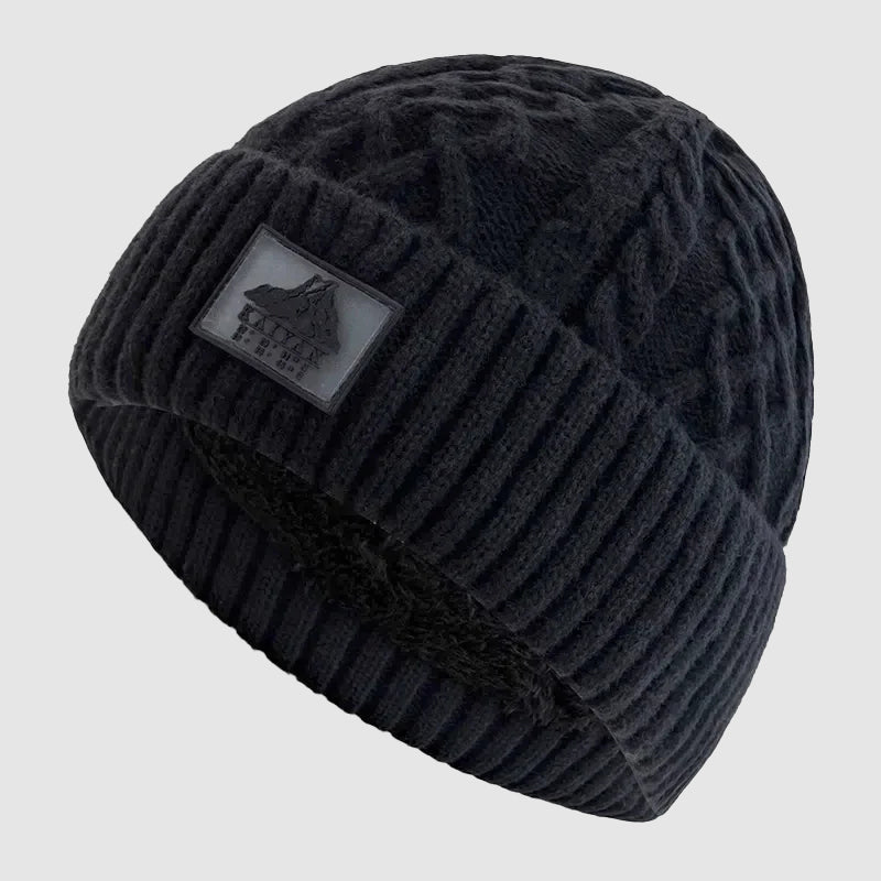 Unisex Lue med Fold-over Mansjett Strikket 2
