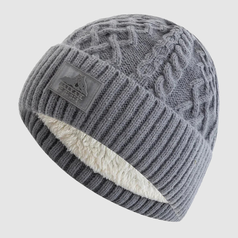 Unisex Lue med Fold-over Mansjett Strikket 3