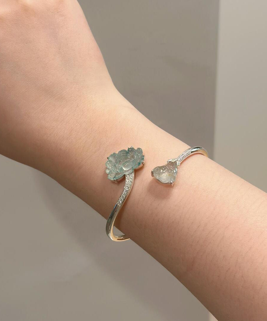 Unisex Mansjettarmbånd Lotusdesign Kinesisk Stil 2