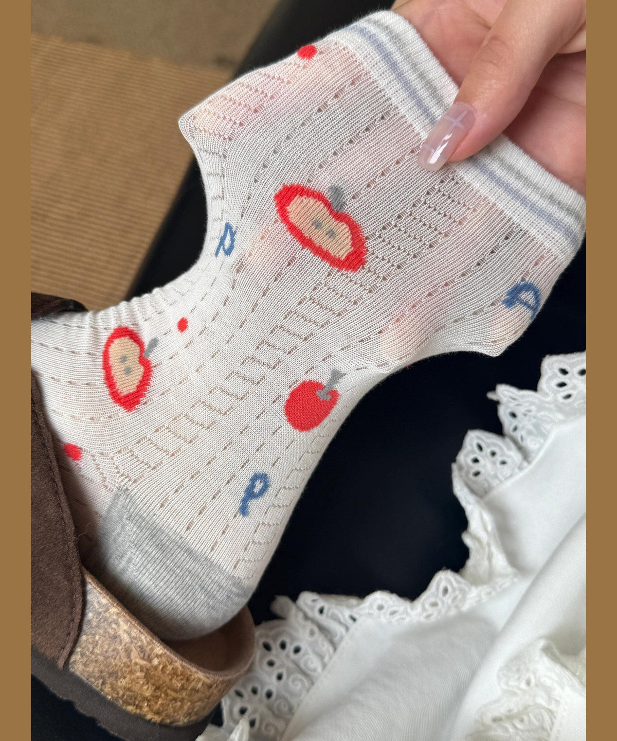 Unisex Mid-Calf Sokker med Jacquard Mønster 3