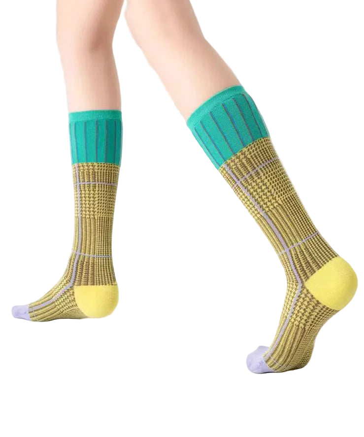Unisex Mid Calf Sokker med Gradient Striper 0
