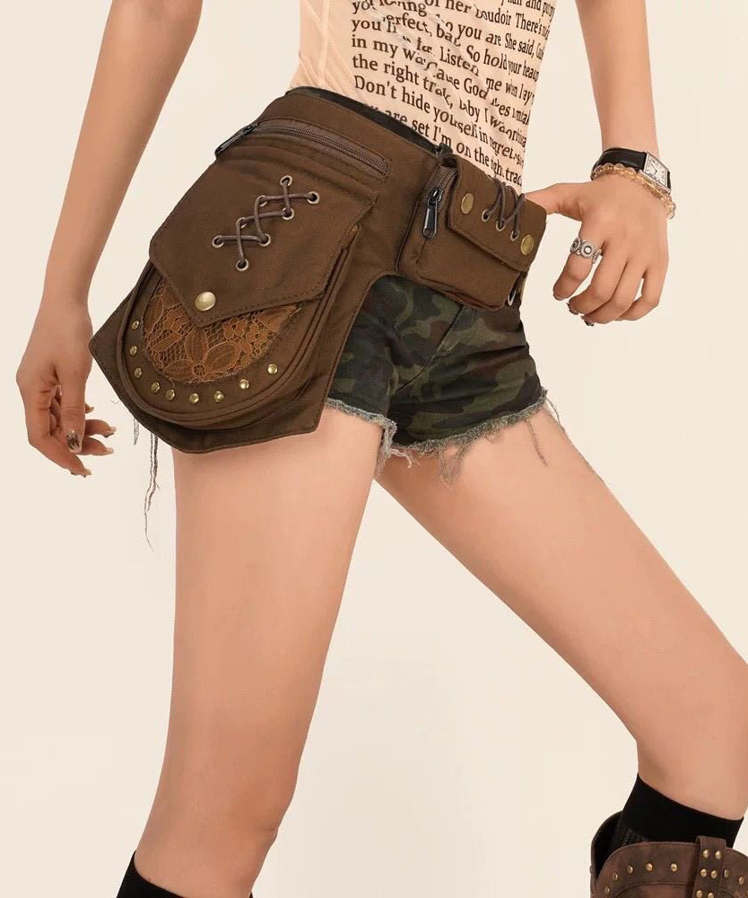 Unisex Midjeveske Retro Stil med Nagledetaljer 2
