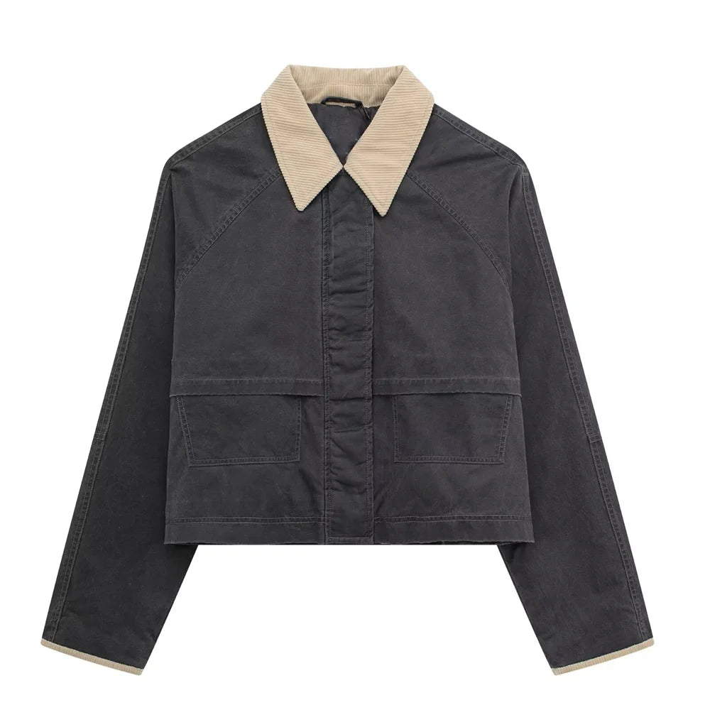 Unisex Oversized Arbeidsjakke Boxy Stil 0