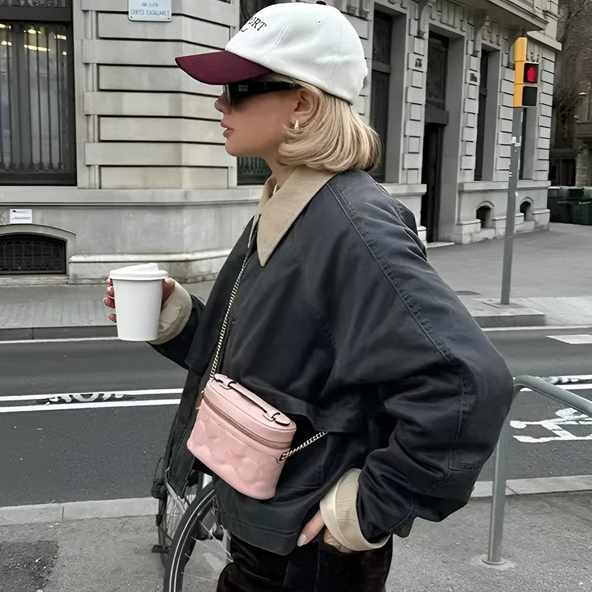 Unisex Oversized Arbeidsjakke Boxy Stil 2