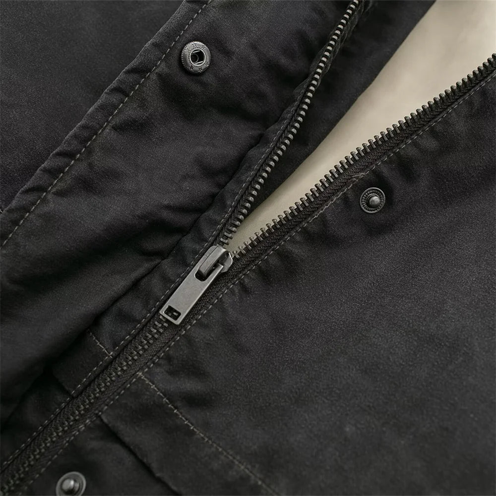 Unisex Oversized Arbeidsjakke Boxy Stil 5