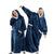 Unisex Oversized Fleece Dekkende Dekk med Hette og Omvendbart Design 0
