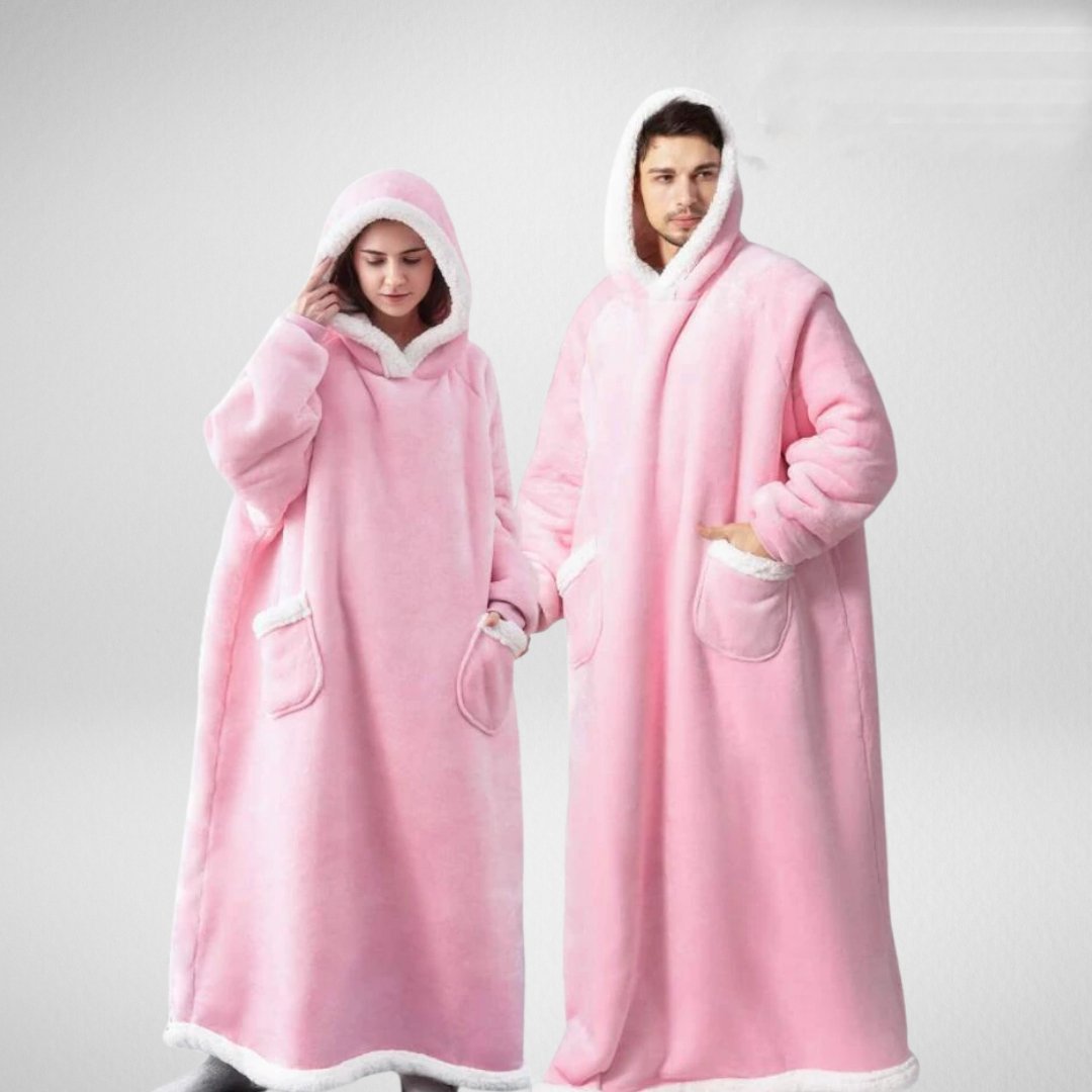 Unisex Oversized Fleece Dekkende Dekk med Hette og Omvendbart Design 8