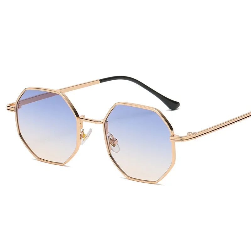 Unisex Polygon Design Vintage Solbriller 4
