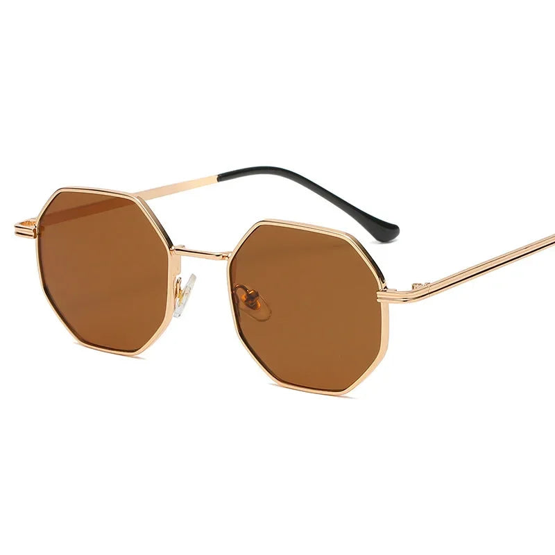 Unisex Polygon Design Vintage Solbriller 6