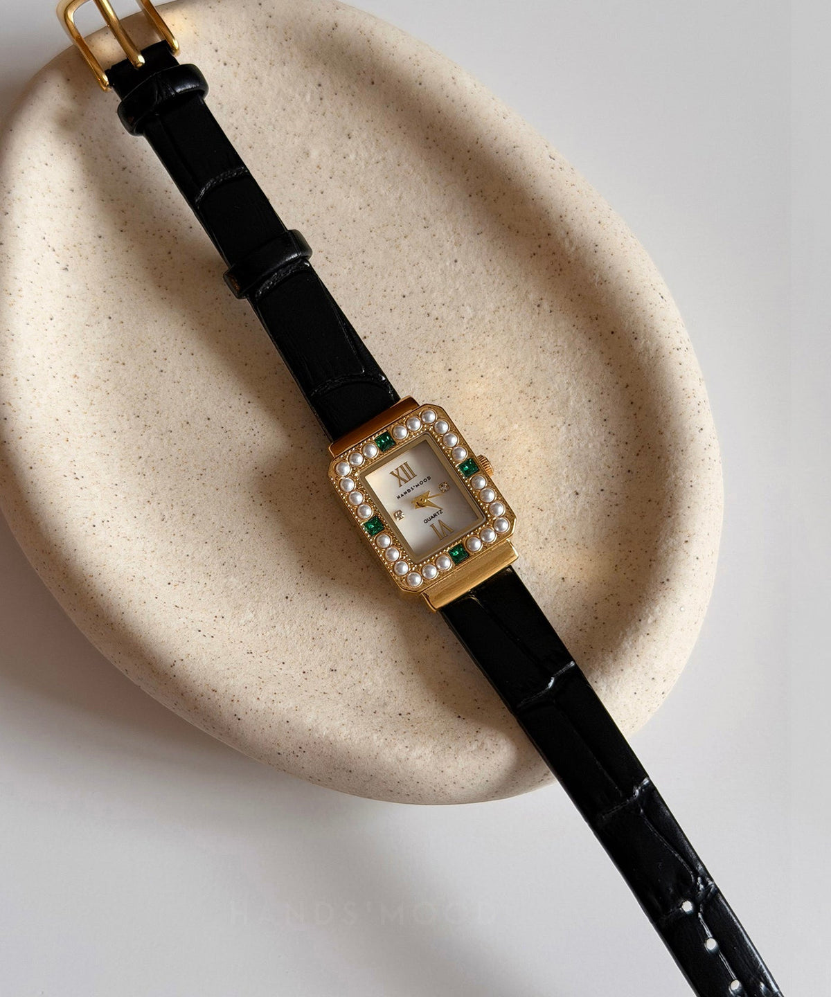 Unisex Quartz Klokke med Zircon Detaljer og Skalldesign 2