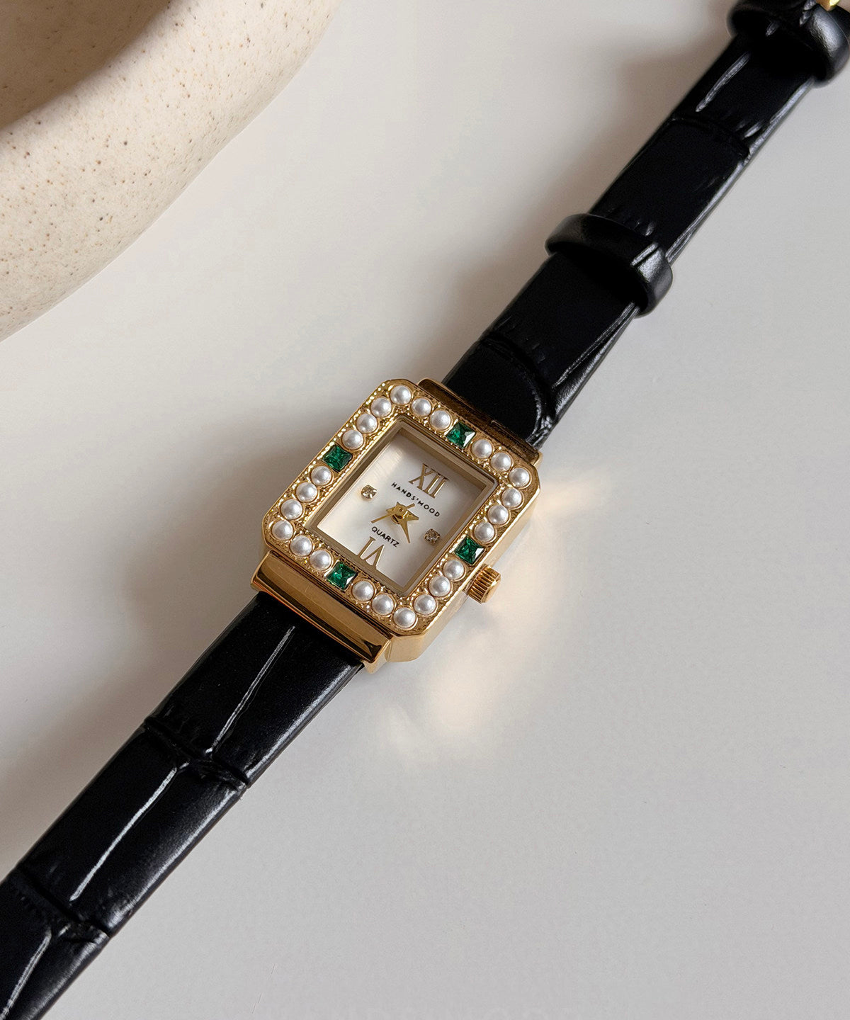 Unisex Quartz Klokke med Zircon Detaljer og Skalldesign 4