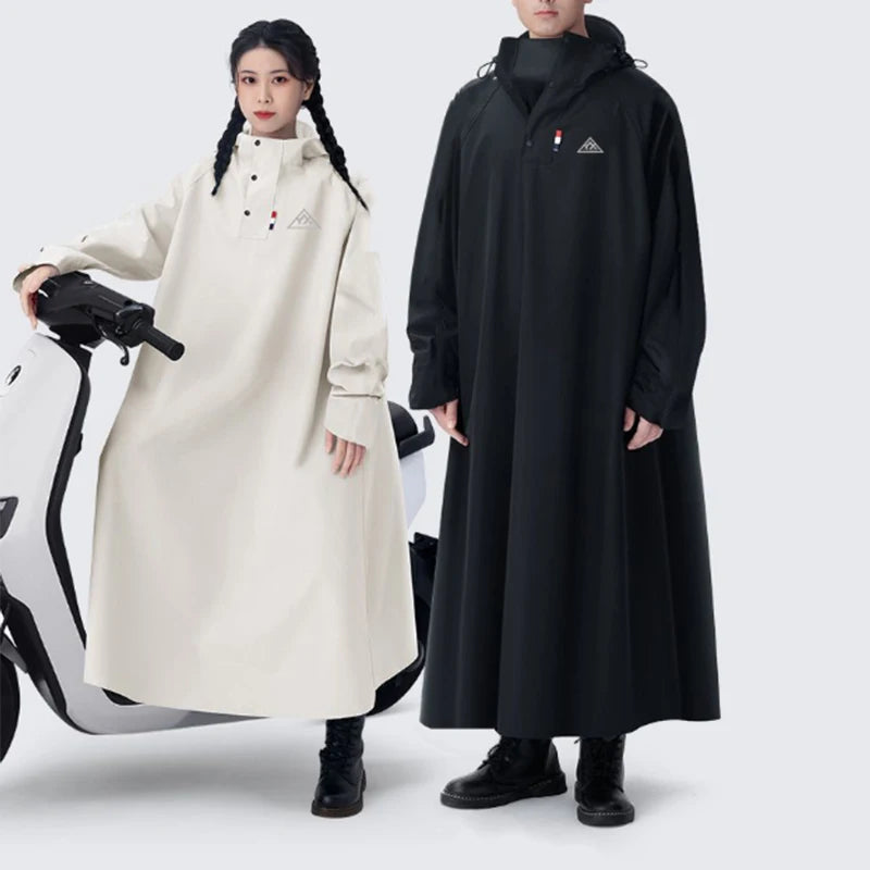 Unisex Regnponcho Lang Loose Oversized Vanntett Regnfrakk 1
