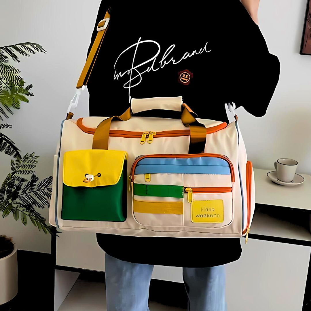 Unisex Reiseveske Stilig Holdbart Stoff med Flere Lommer 4