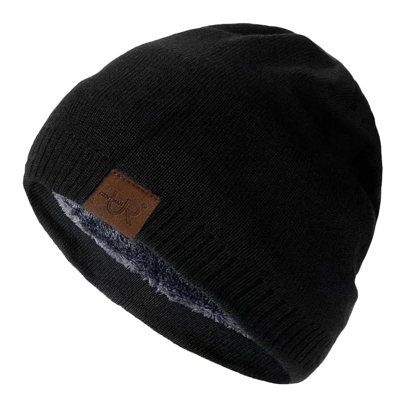 Unisex Ribbestrikket Lue med Fleecefôr 0