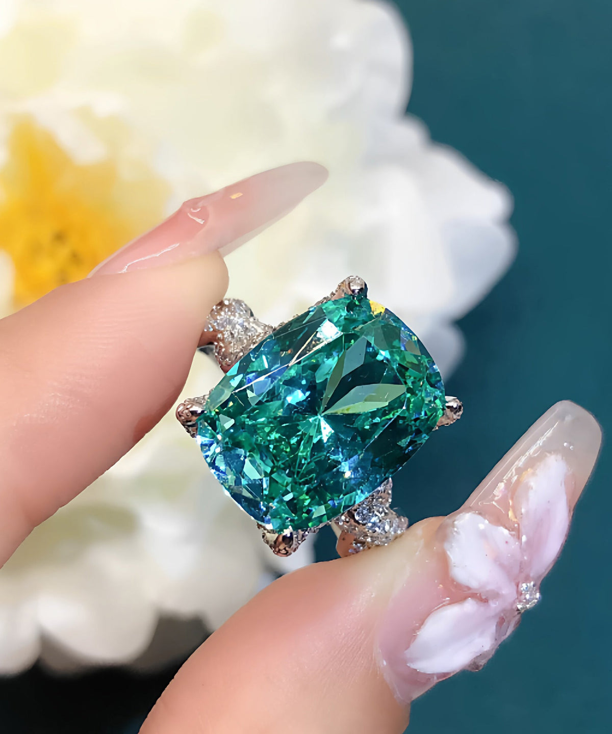Unisex Ring med Zircon Krystall Detaljer 3