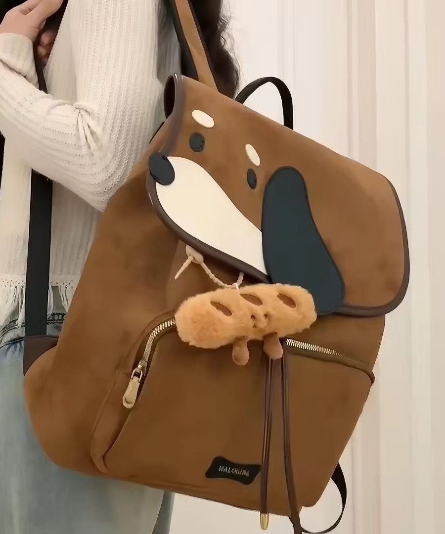 Unisex Ryggsekkveske med Casual Hundemotiv og Stor Kapasitet 0