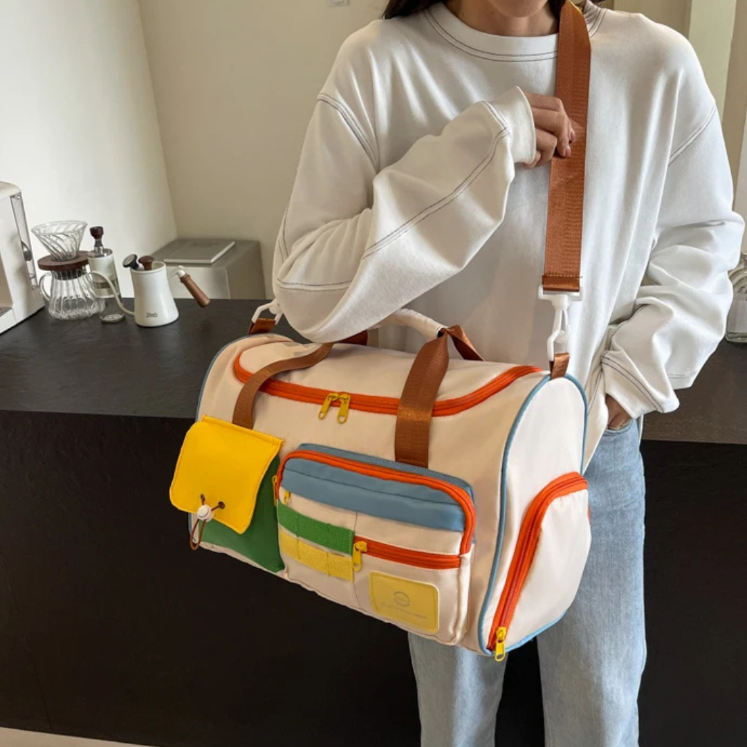 Unisex Sport Bag Fargeblokk Design 0