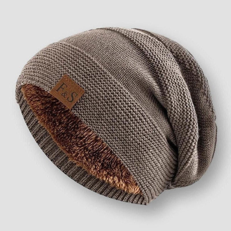 Unisex Strikket Beanie med Fleecefôr 1