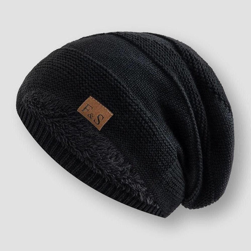 Unisex Strikket Beanie med Fleecefôr 2