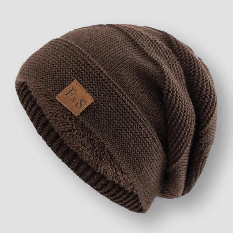 Unisex Strikket Beanie med Fleecefôr 3
