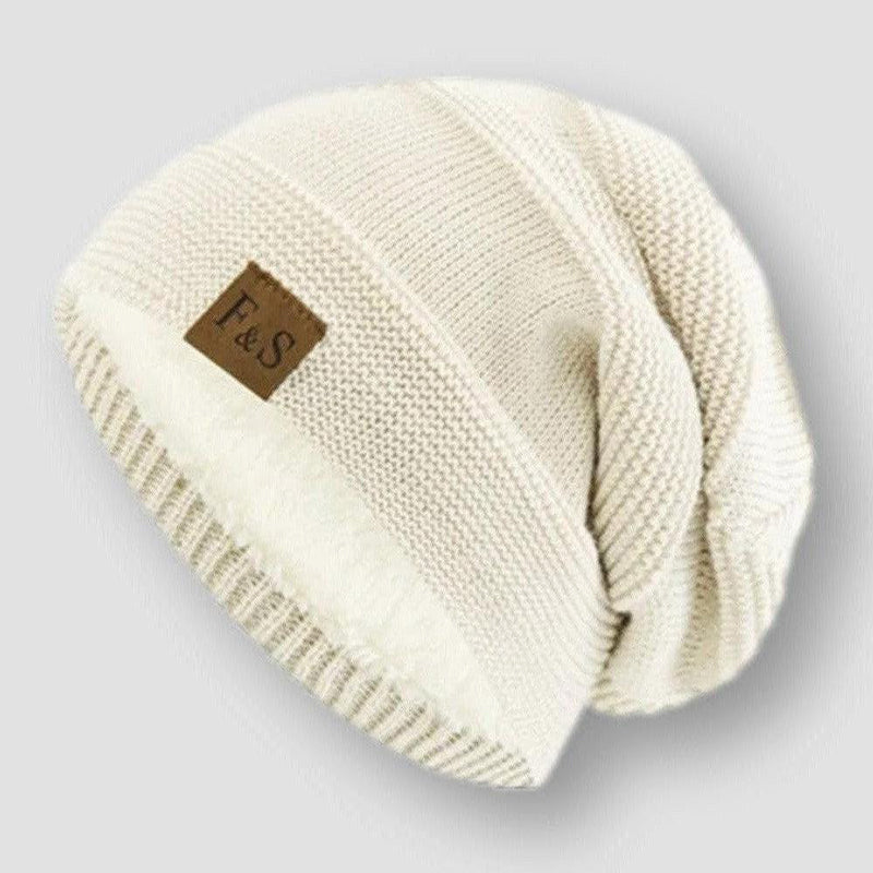 Unisex Strikket Beanie med Fleecefôr 4