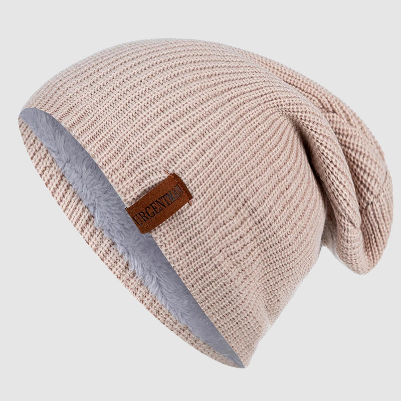 Unisex Strikket Lue med Fleecefôr 0