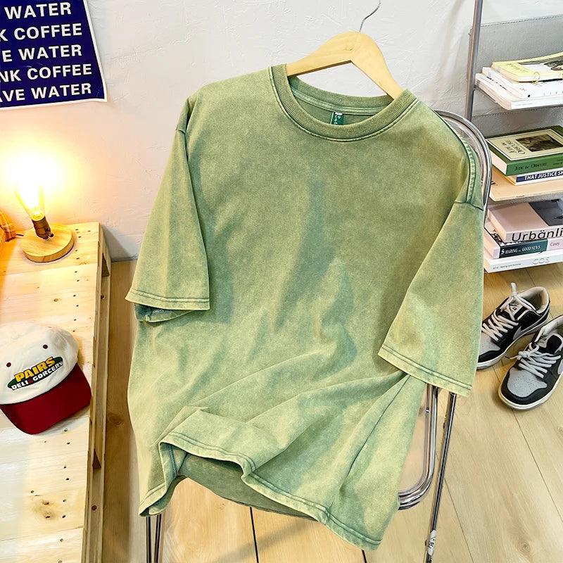 Unisex T-Skjorte Vintage Stil O-Hals 4