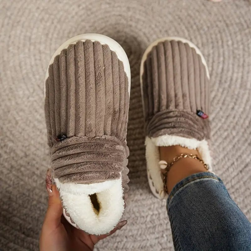 Unisex Tøfler Myk Plysj Antiskli Ergonomisk Design 8