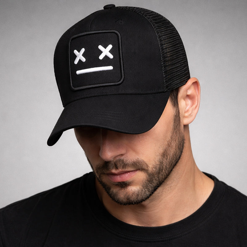 Unisex Trucker Cap med Brodert Ansiktslapp 4